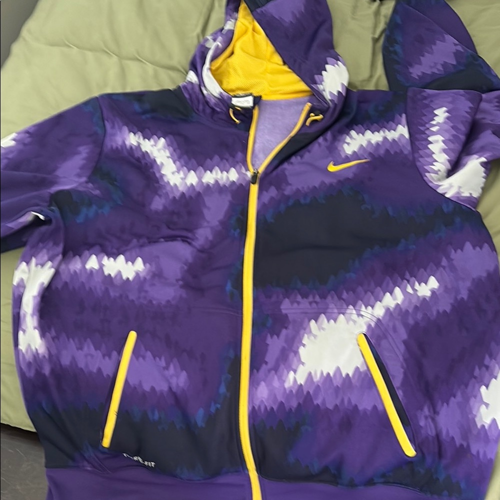 Nike Vibrant Purple and Yellow Hoodie